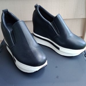 Platform, wedge slip-on sneakers